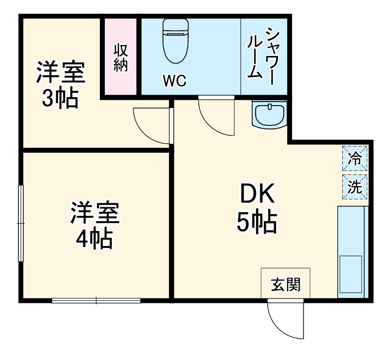 コーポサンタウンの間取り