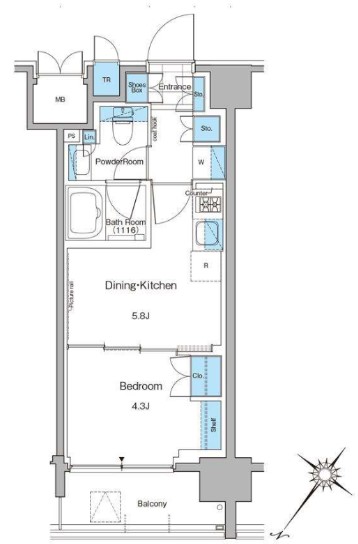 ルフォンプログレ西大井プレミアの間取り