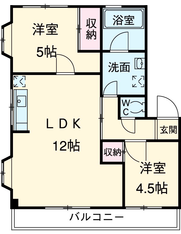 メイプルハイツAの間取り