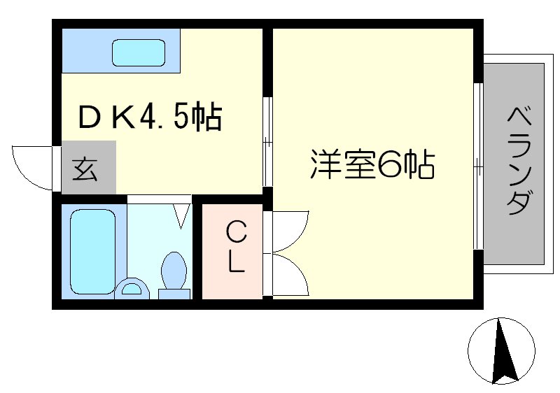 六角ハイツの間取り
