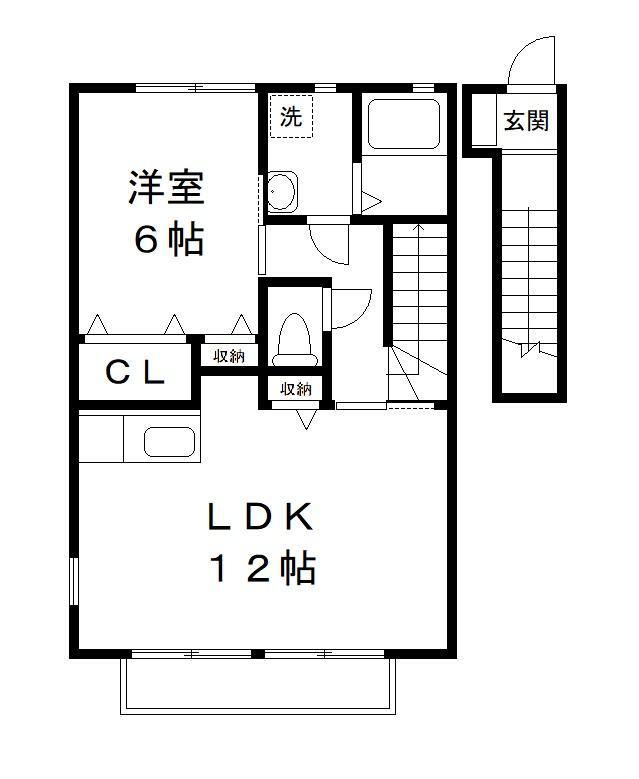 TETTI VERDI Ⅰの間取り