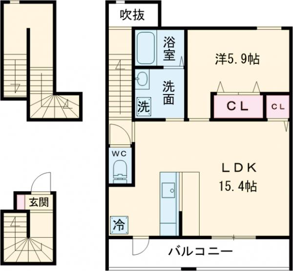 デベルト立花の間取り