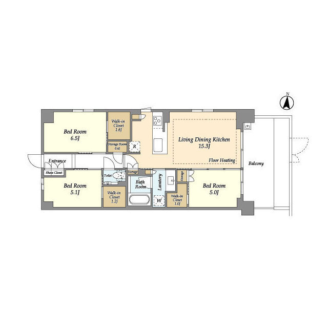 ドゥーエ町屋の間取り