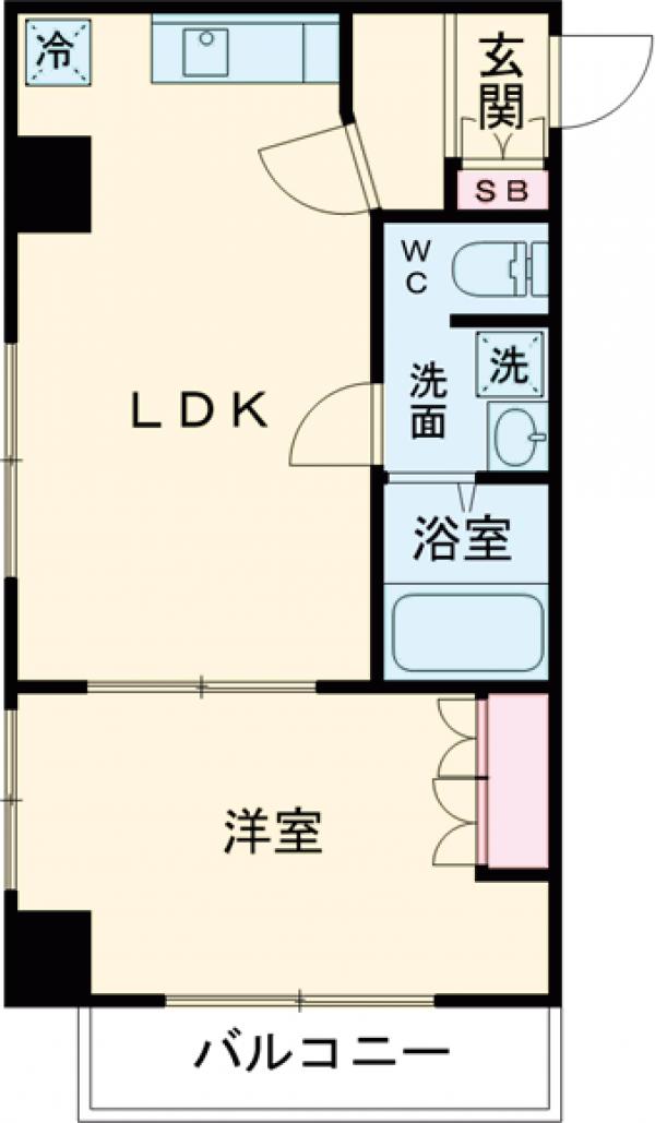 江東橋の完工年月(2006年10月)築の賃貸マンションの間取り