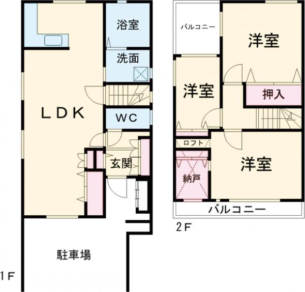 野添1丁目貸家の間取り