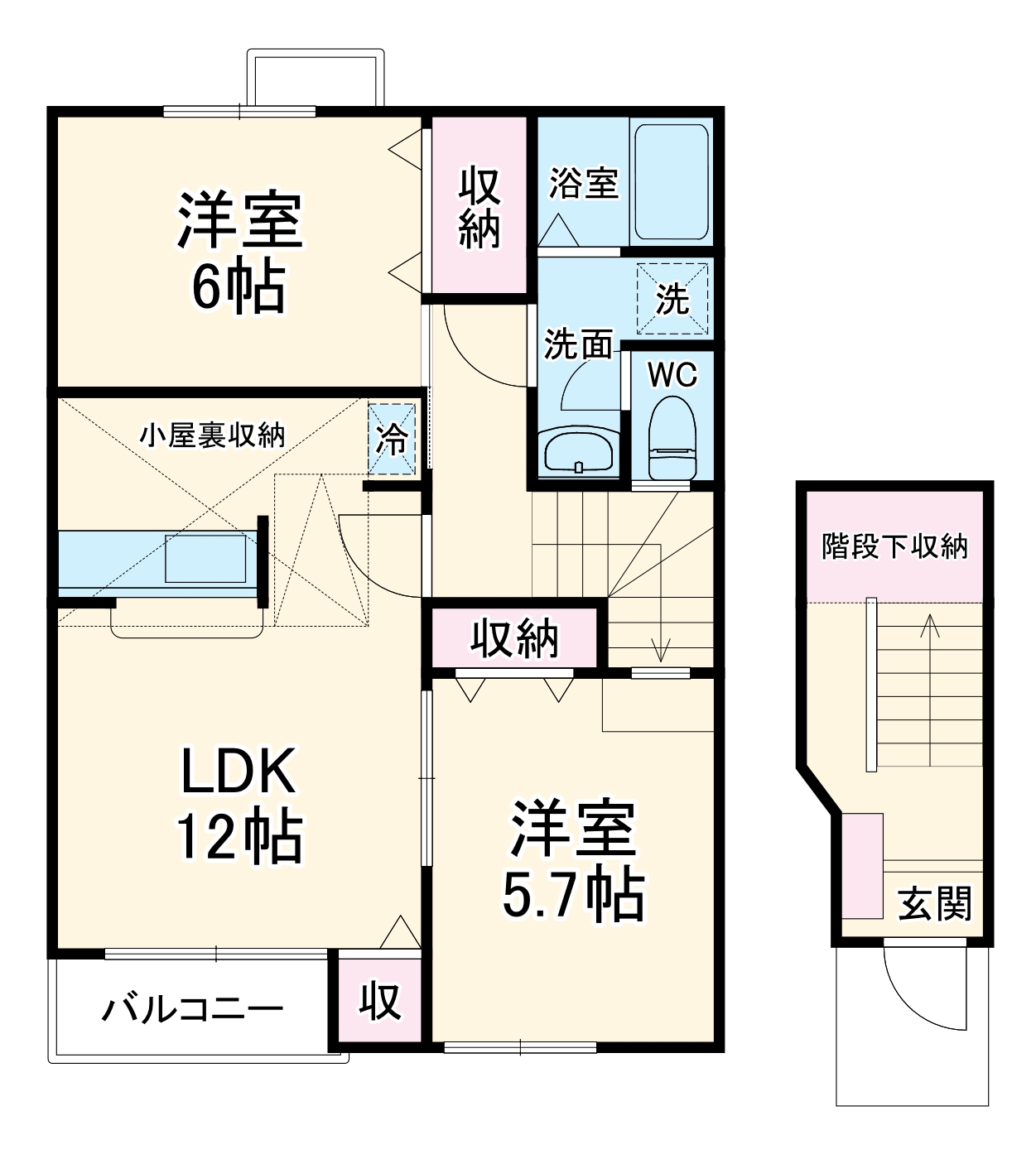 パークヒルズAの間取り