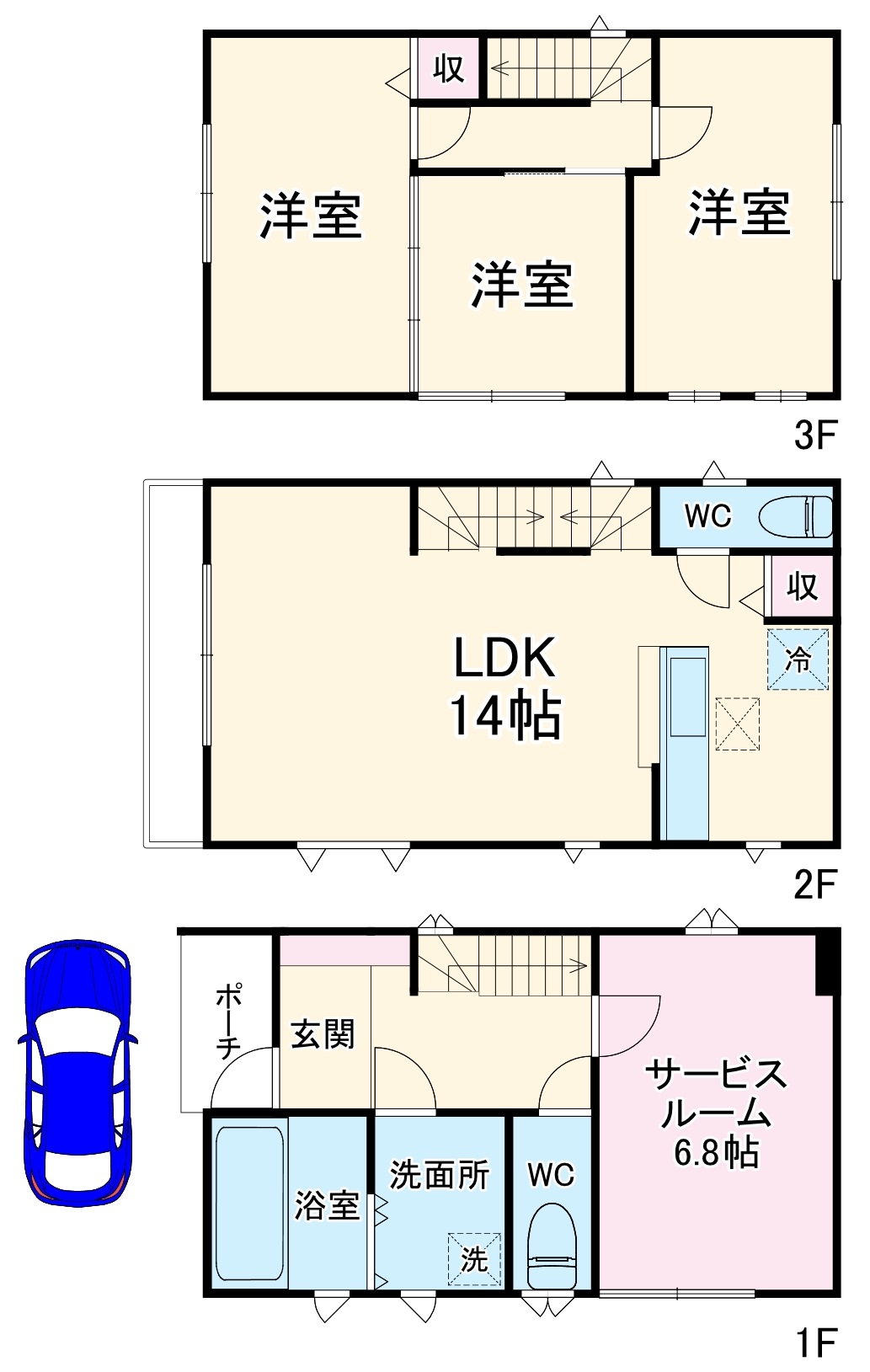 上野貸家の間取り