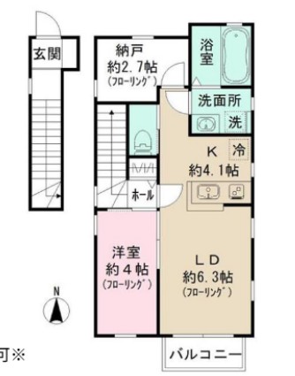 Duo 南台 Bの間取り
