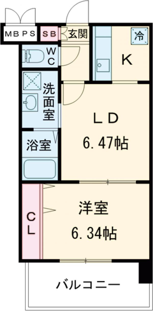 レジディア天神の間取り