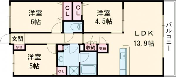 エスリード南茨木の間取り
