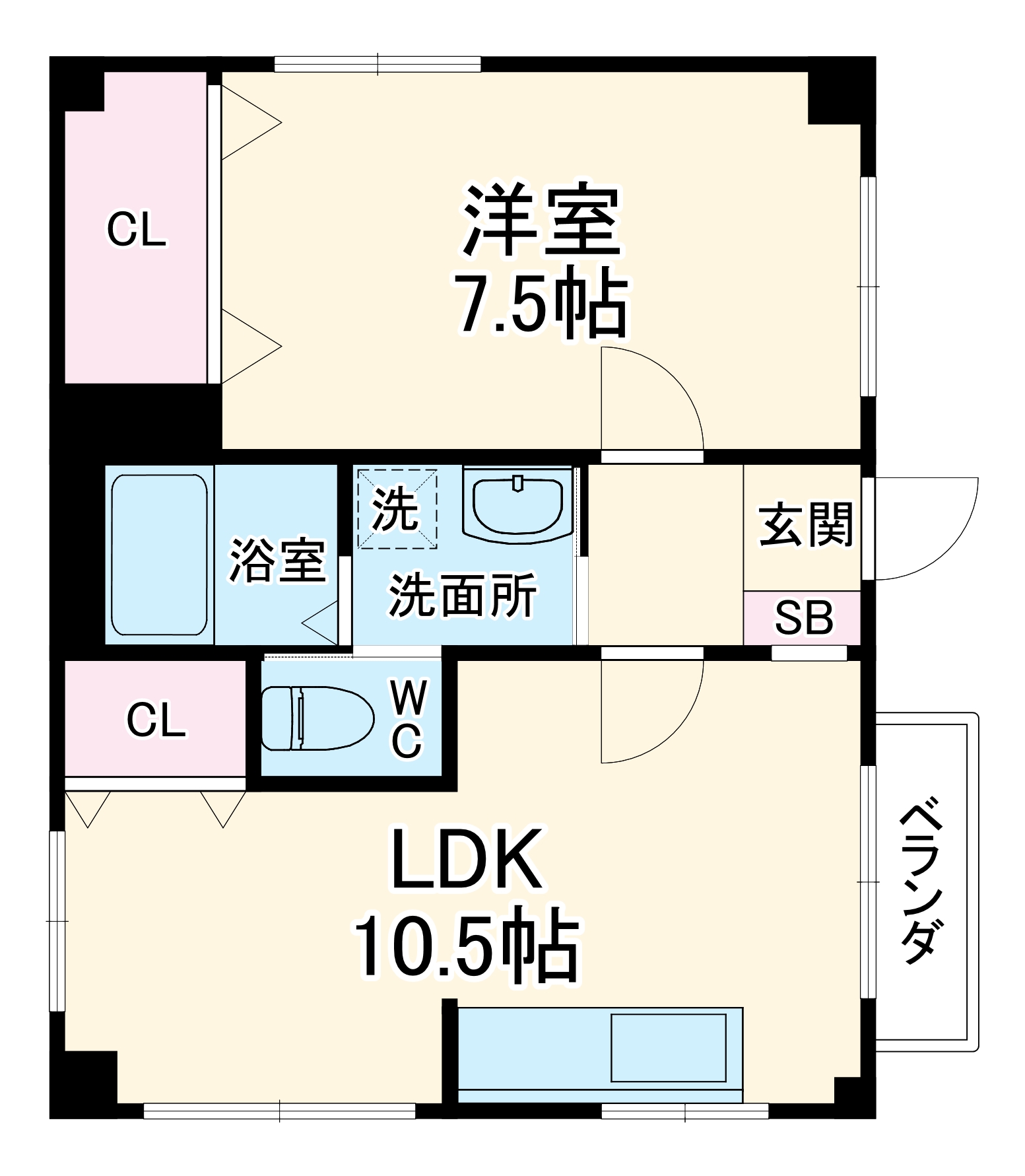 白鷺ハイツAの間取り