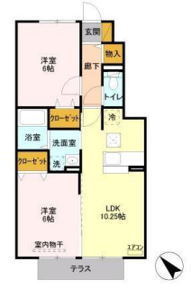 ル・モンテスト Fの間取り