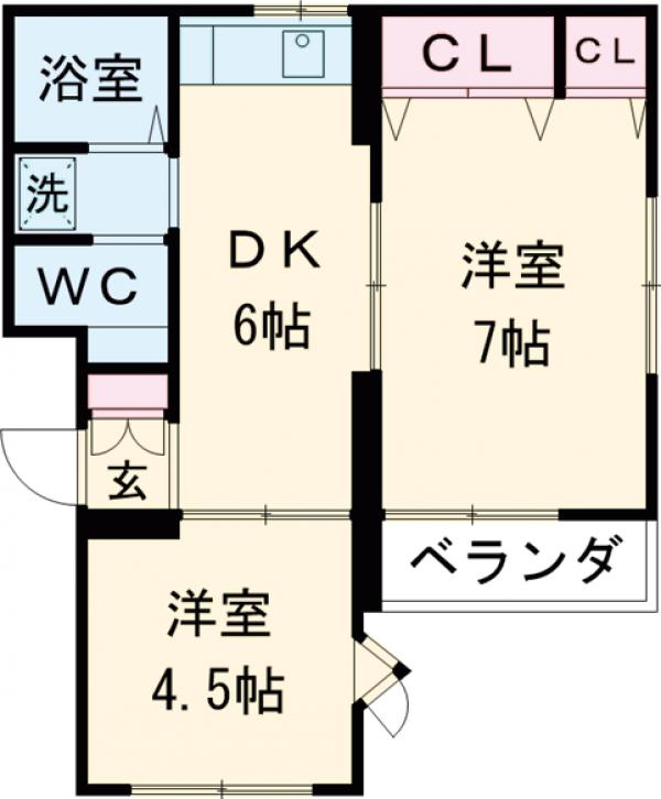 メゾンクロカワの間取り