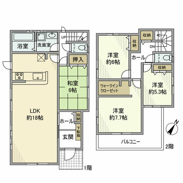 若草町1丁目戸建の間取り