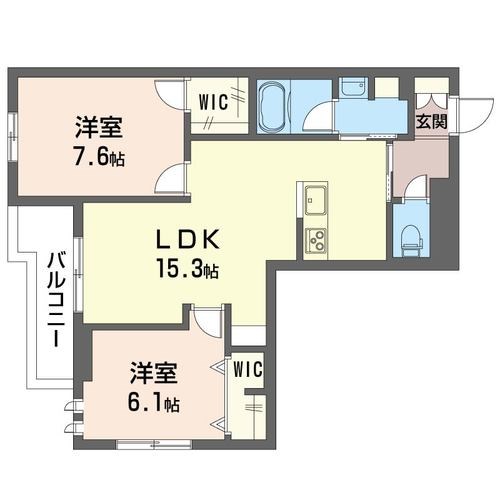 ボヌール新都心の間取り