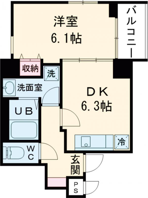 レピュア両国レジデンス・303号室の間取り