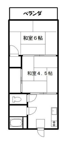 睦コーポの間取り