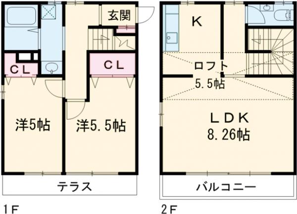 タウン泉NⅡの間取り