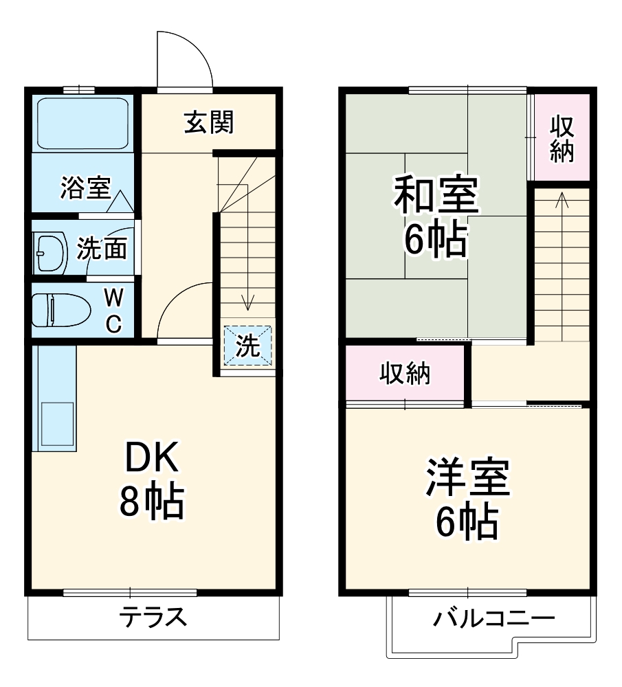 堀山下の完工年月(1994年3月)築の賃貸一戸建ての間取り