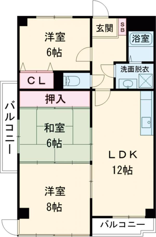 ブライトヒルズ小田部の間取り