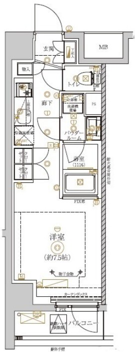 RELUXIA CITY 北新宿の間取り
