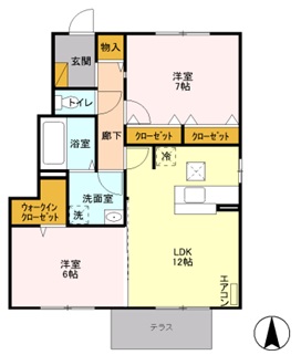 リバーストーンCの間取り