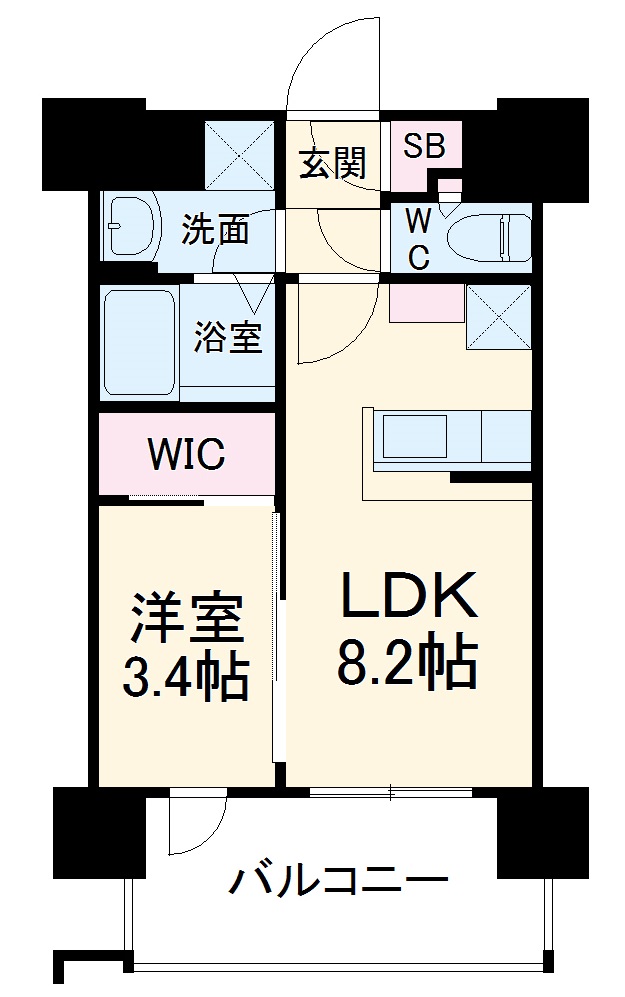 ネストピア東比恵駅前Ⅱの間取り