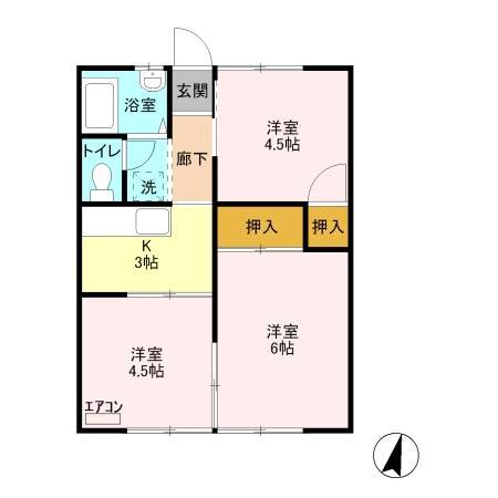 コーポ冨田 Ⅰの間取り
