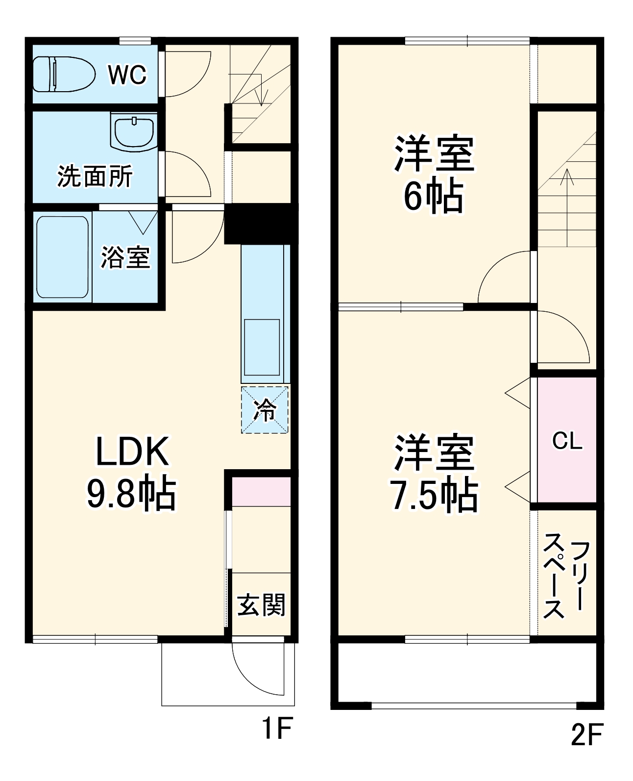 CLAIR YUU&SAKI Bの間取り