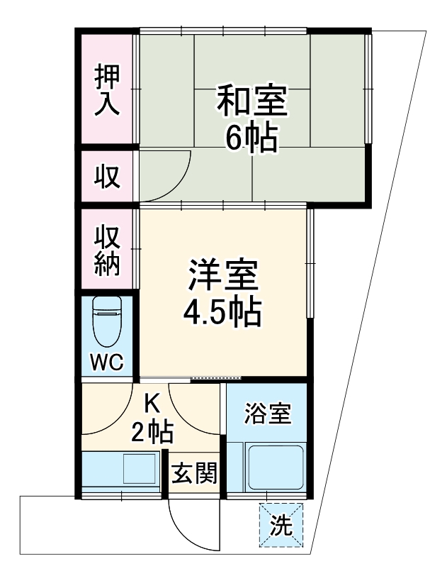 丸富アパートの間取り