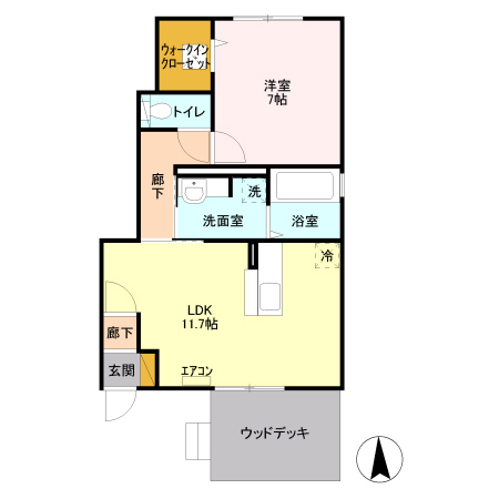 ホープライト Aの間取り
