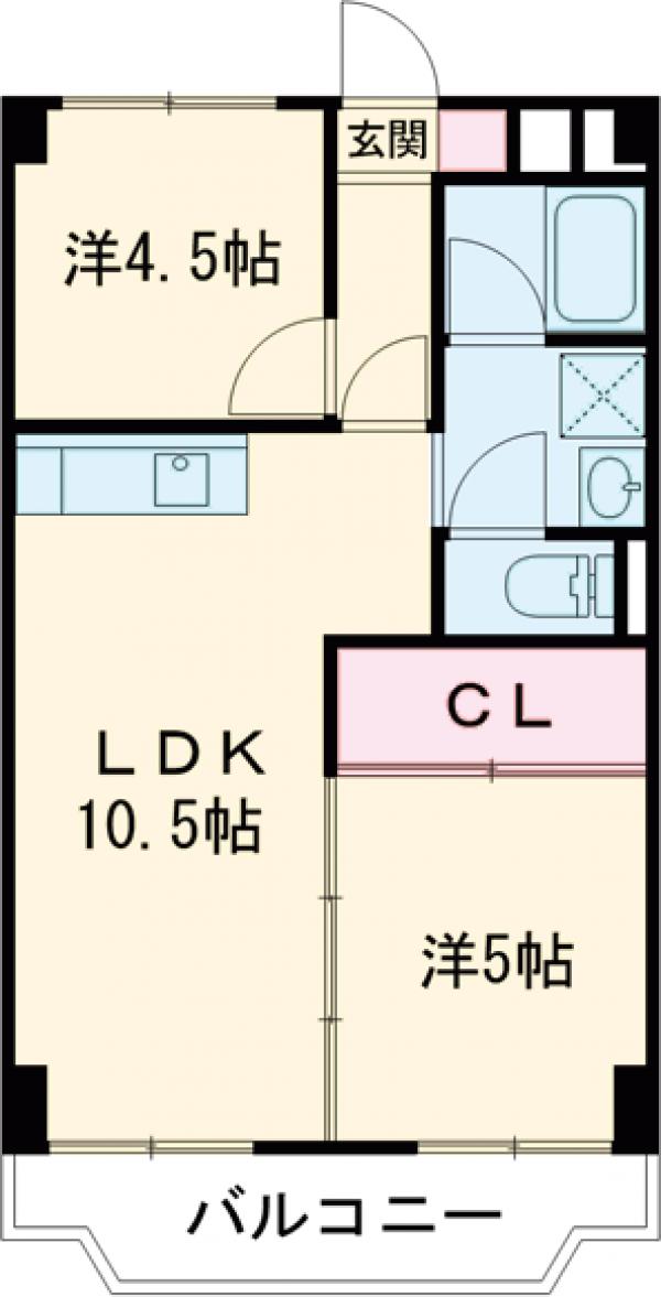 エクロール蓮根の間取り