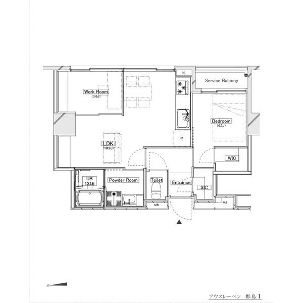 アウスレーベン都島Iの間取り