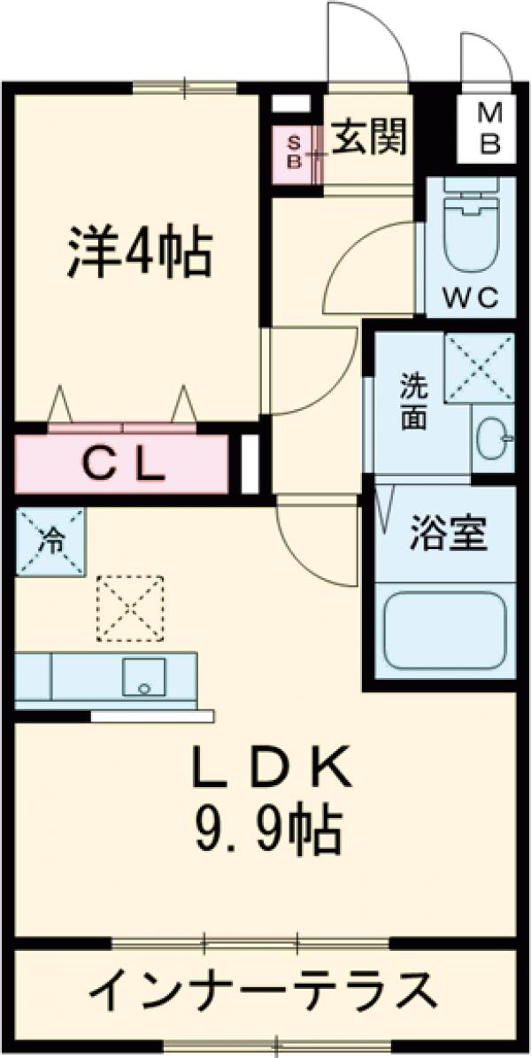 グリーンコートつくば B棟の間取り