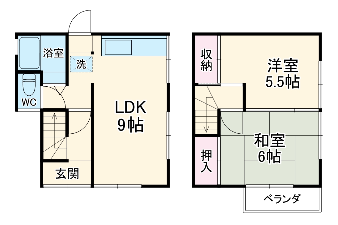 西浦賀3丁目戸建の間取り