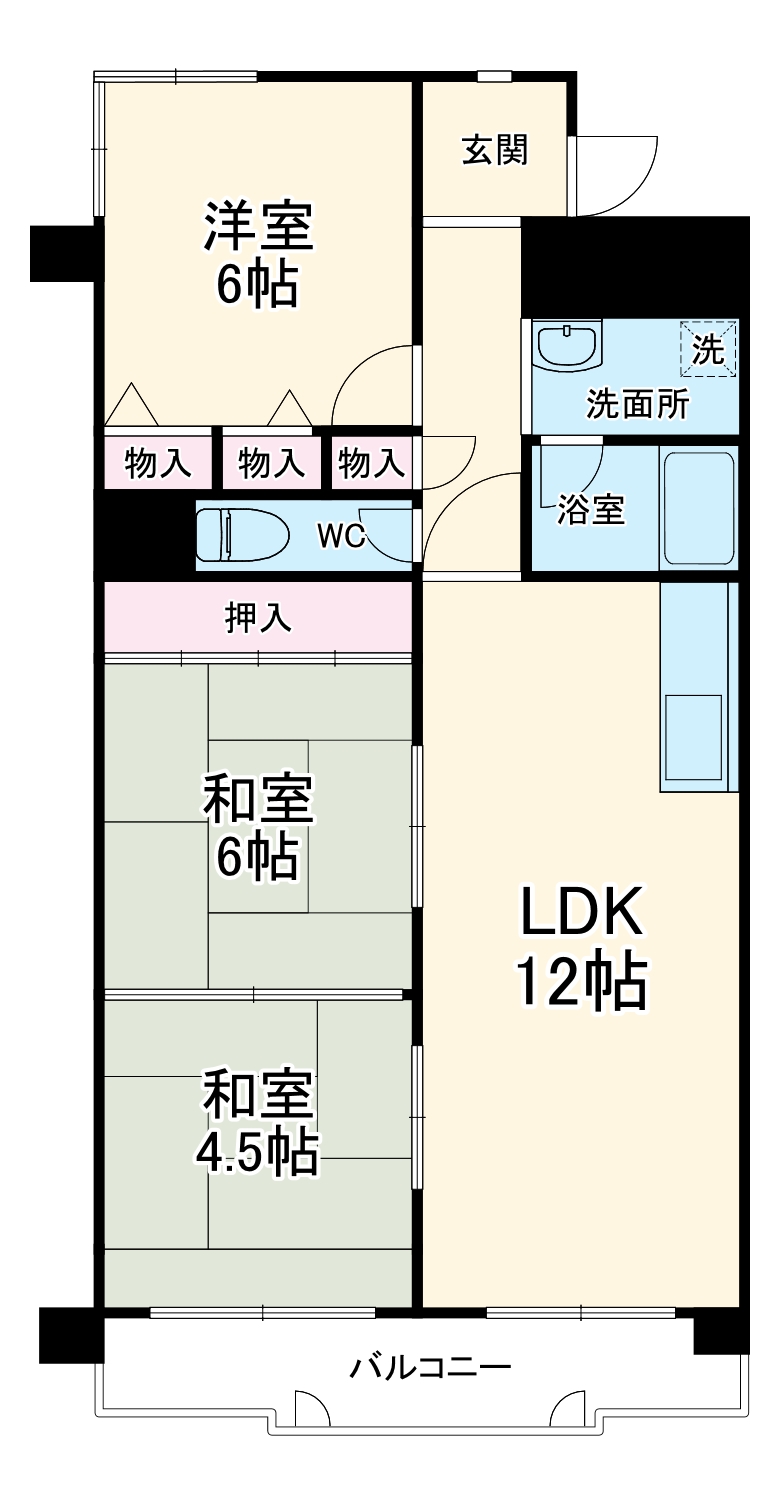 ユニライフ刀根山の間取り