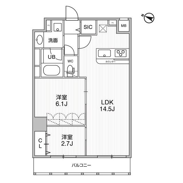コンフォリア・リヴ志村三丁目・309号室の間取り