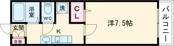 ラフィーネ筒井の間取り
