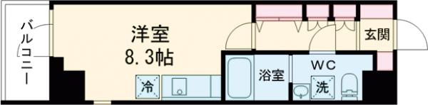 クオリタス押上業平・203号室の間取り