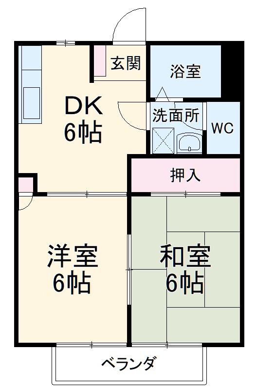 コーポラス見川 C棟の間取り