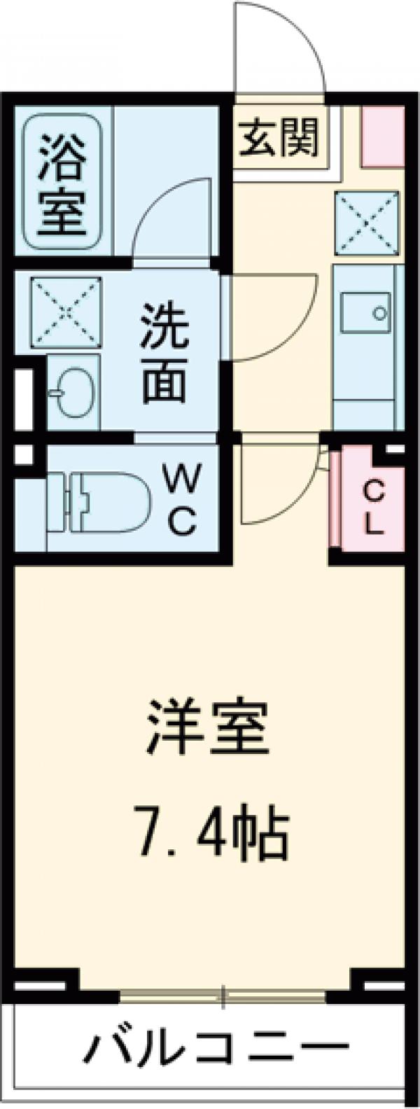 八広の完工年月(2020年2月)築の賃貸マンションの間取り