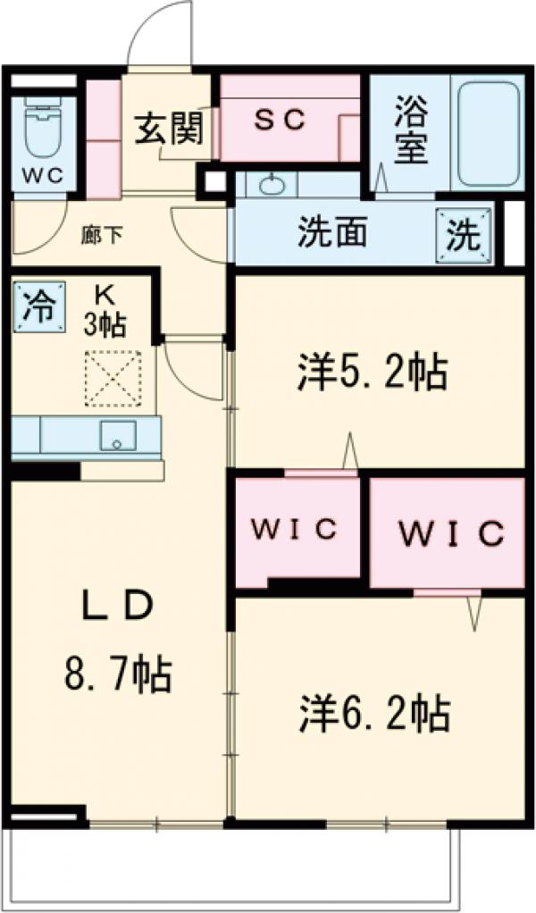 Lien KAISEIの間取り