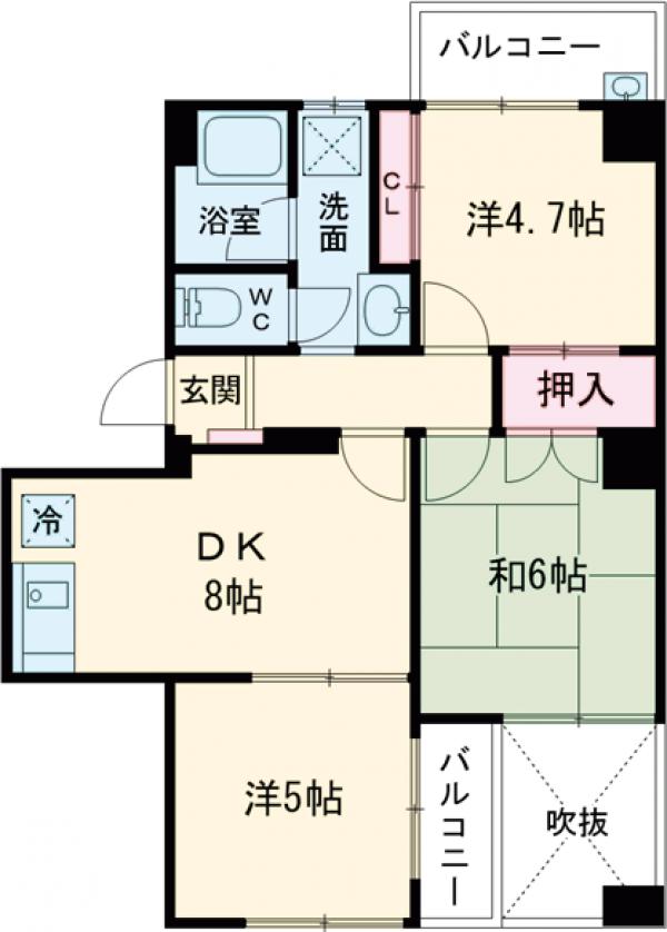 バームコート高円寺の間取り