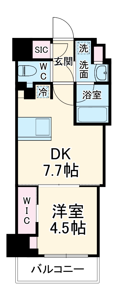 ザ・パークハビオ横浜東神奈川の間取り