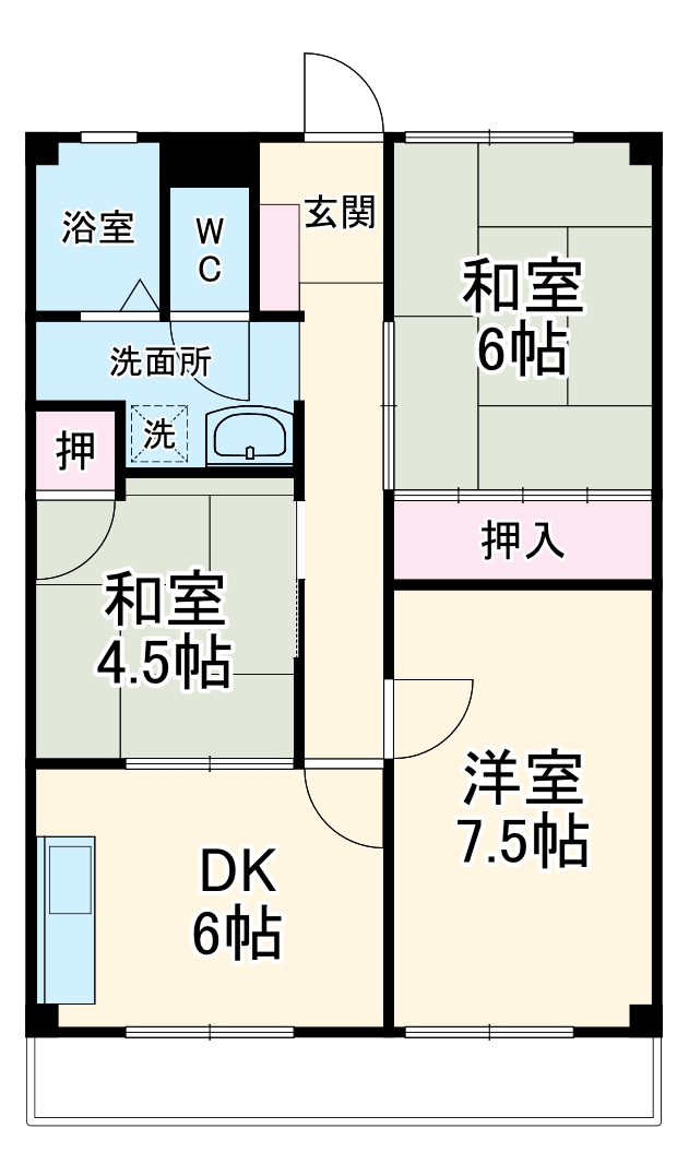 コーポリバーサイドの間取り