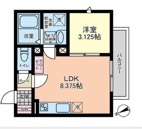 コンフィデンス東大宮Aの間取り