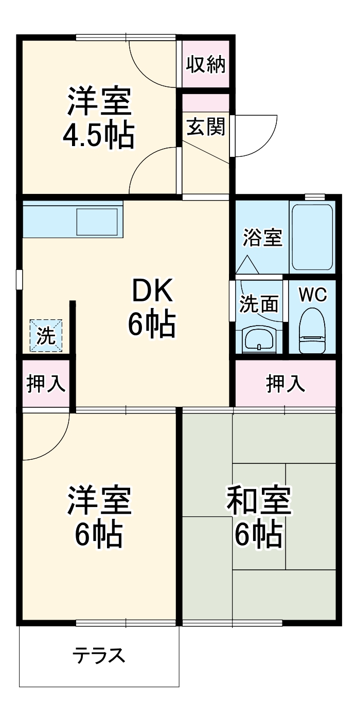 セジュールしろやまの間取り