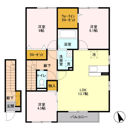 リヴェールA棟の間取り