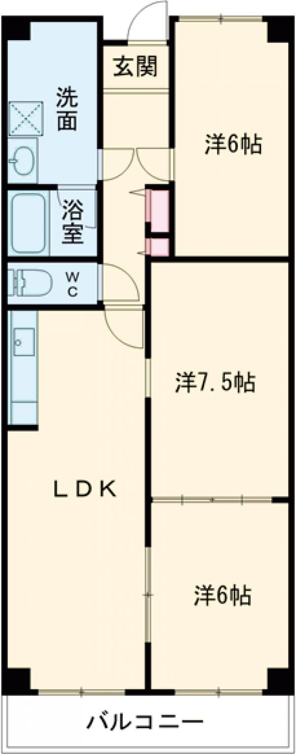 岸和田コーポラス弐号棟の間取り