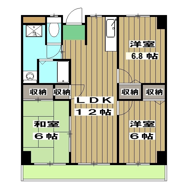 コープミール花園の間取り
